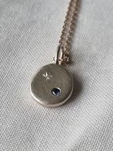Load image into Gallery viewer, Stella Necklace (small) with teal Sapphire #7