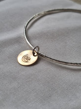 Load image into Gallery viewer, Charm bangle~ flower Moon Goldfilled