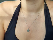 Load image into Gallery viewer, Stella Necklace with teal Sapphire #5