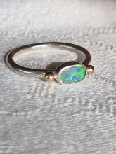 Load image into Gallery viewer, Solid Australian opal in silver & 9k gold