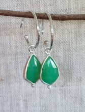 Load image into Gallery viewer, Charm Hoops in Chrysoprase #2