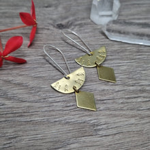 Load image into Gallery viewer, Brassy Handstamped Earrings