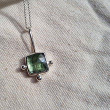 Load image into Gallery viewer, Green Kyanite Square Pendant 1
