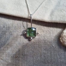 Load image into Gallery viewer, Green Kyanite Square Pendant 1
