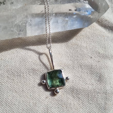 Load image into Gallery viewer, Green Kyanite Square Pendant 1
