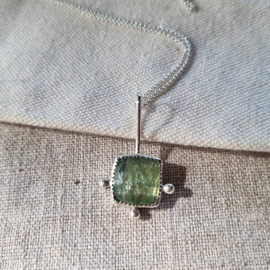 Green Kyanite Square Pendant 2