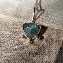 Load image into Gallery viewer, Teal Kyanite Trillion Pendant 2
