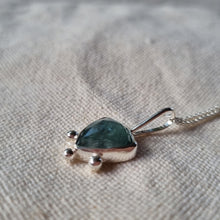 Load image into Gallery viewer, Teal Kyanite Trillion Pendant 2
