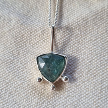 Load image into Gallery viewer, Teal Kyanite Trillion Pendant 2
