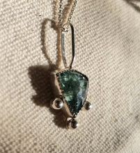 Load image into Gallery viewer, Teal Kyanite Trillion Pendant 1
