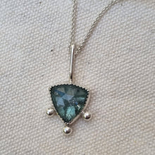 Load image into Gallery viewer, Teal Kyanite Trillion Pendant 1
