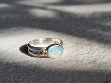 Load image into Gallery viewer, Solid Opal in Silver925 &amp; 18k gold detail
