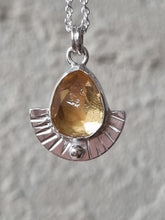 Load image into Gallery viewer, Citrine Sunray Pendant 2
