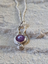 Load image into Gallery viewer, Ruby &amp; Moissanite mini pendant
