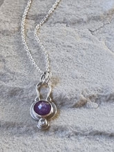 Load image into Gallery viewer, Ruby &amp; Moissanite mini pendant
