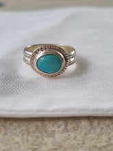 Load image into Gallery viewer, Turquoise Silver Solaris ring
