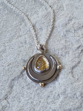 Load image into Gallery viewer, La Lune Medallion with 9k gold and Carved Citrine
