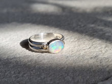 Load image into Gallery viewer, Solid Opal in Silver925 &amp; 18k gold detail
