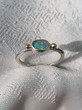 Load image into Gallery viewer, Solid Australian opal in silver &amp; 9k gold
