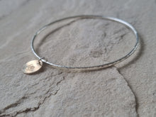 Load image into Gallery viewer, Charm bangle~ flower Moon Goldfilled
