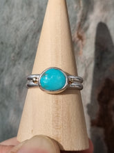 Load image into Gallery viewer, Turquoise Sterling silver &amp; 14k gold Ring
