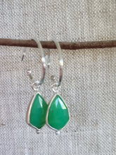 Load image into Gallery viewer, Charm Hoops in Chrysoprase #2
