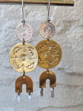 Load image into Gallery viewer, Brassy Handstamped Earrings
