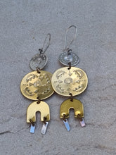 Load image into Gallery viewer, Brassy Handstamped Earrings
