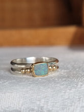 Load image into Gallery viewer, Solid Australian Opal 9k gold Silver Ring
