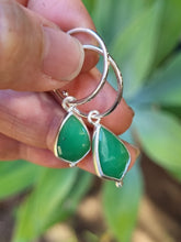 Load image into Gallery viewer, Charm Hoops in Chrysoprase #2
