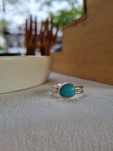 Load image into Gallery viewer, Turquoise Sterling silver &amp; 14k gold Ring
